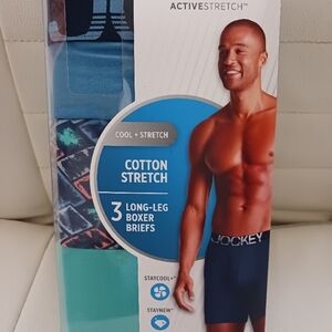 Jockey Cotton Stretch Boxer Briefs Dark Navy Blue